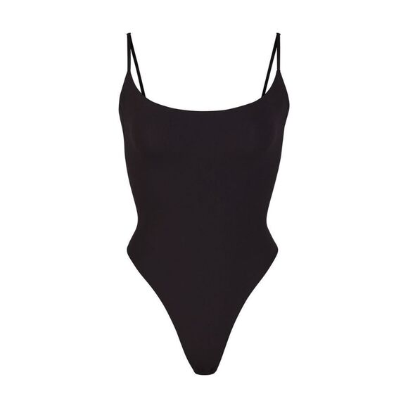 Skims Cami Thong Bodysuit Size L Onyx NWT in Packaging - Picture 1 of 8